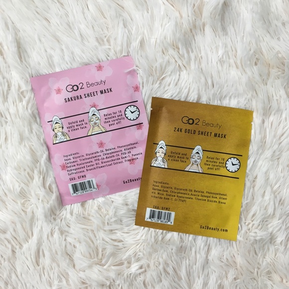 Go2 Beauty Sheet Mask Set of Two New - Picture 2 of 2